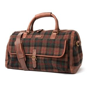 The British Belt Company Woodchester Weekender Duffel Bag - Green Check